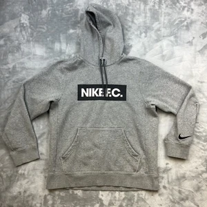 Nike Fútbol Club Soccer Sweatshirt Mens Size Small Gray Hoodie F.C. - Picture 1 of 9