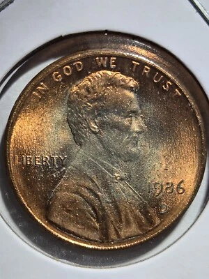 1986 Denver Lincoln Cent Doubled Die Obverse And Missing Clad Both Sides!! ... - Image 1 of 4