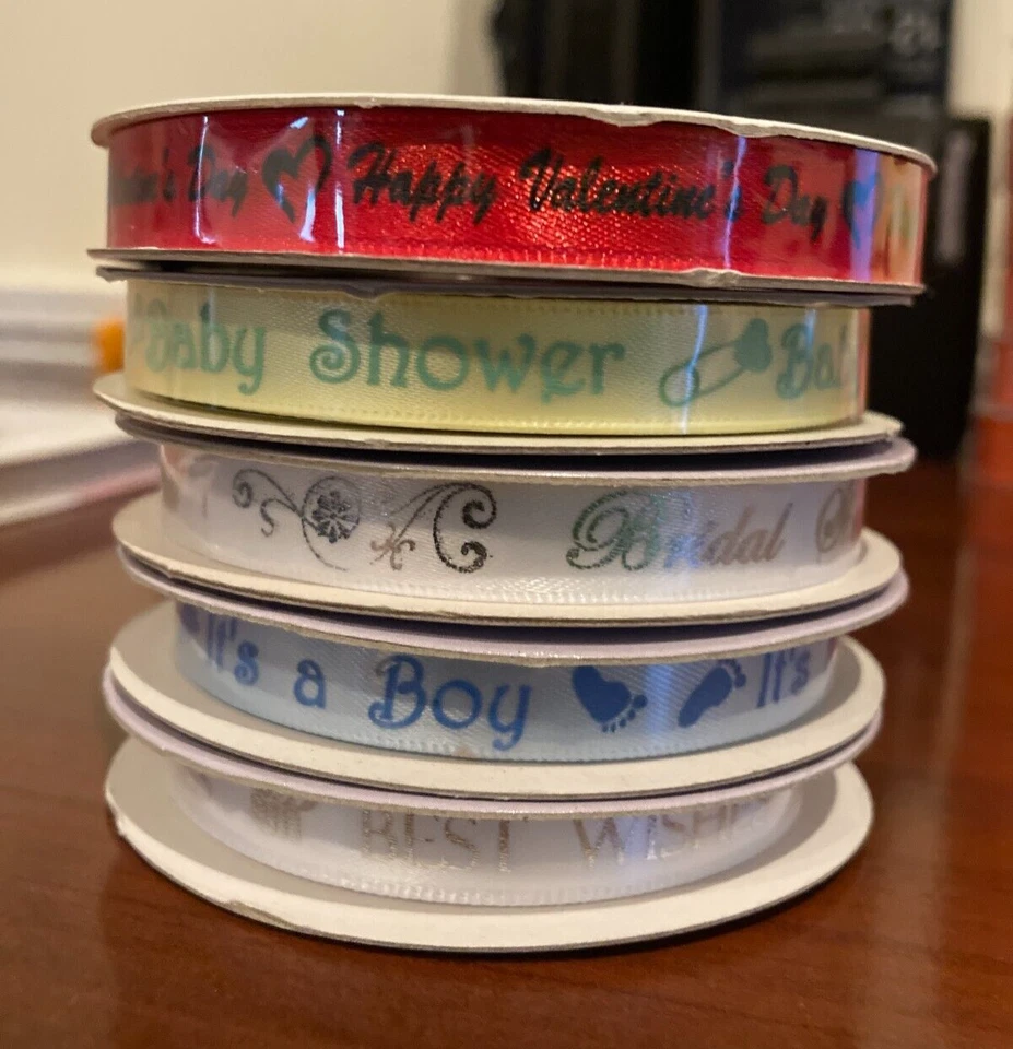 Special Occasion Ribbons 3/8  x 10YD SEE DESCRIPTION PK OF 5 - Image 1 of 1