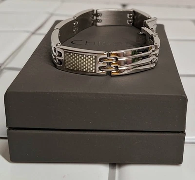 Cadena de eslabones de pulsera de metal de acero inoxidable cincel con caja Foto 1 de 4