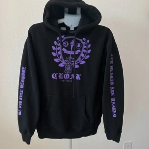 Cloak Institute Occultis Aperta Hoodie Herren Medium schwarz Grafik Fleece gefüttert - Bild 1 von 6