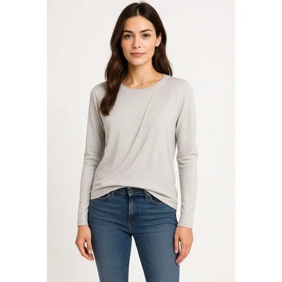 Banana Republic Sweater Womens M Drape Front Silk Cashmere Knit Quiet Luxury - Image 1 of 4