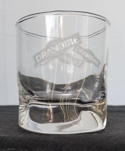 1 Vintage Drambuie Logo Etched Low Ball Clear 6 Oz Rocks Bar Glass - Picture 1 of 6