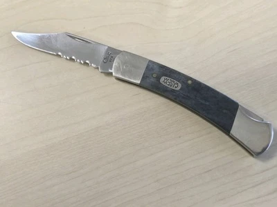 RARE Case XX 61405L Small Lockback 1/2 Serrated With Black Bone 1996 - Image 1 of 4