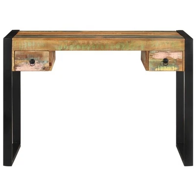 Mesa de escritorio de pie para oficina en casa computadora escritorio estación de trabajo madera maciza vidaXL Foto 1 de 4