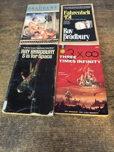 Ray Bradbury lot of 4 vintage Sci-Fi paperback books, Dandelion Wine + - Picture 1 of 2