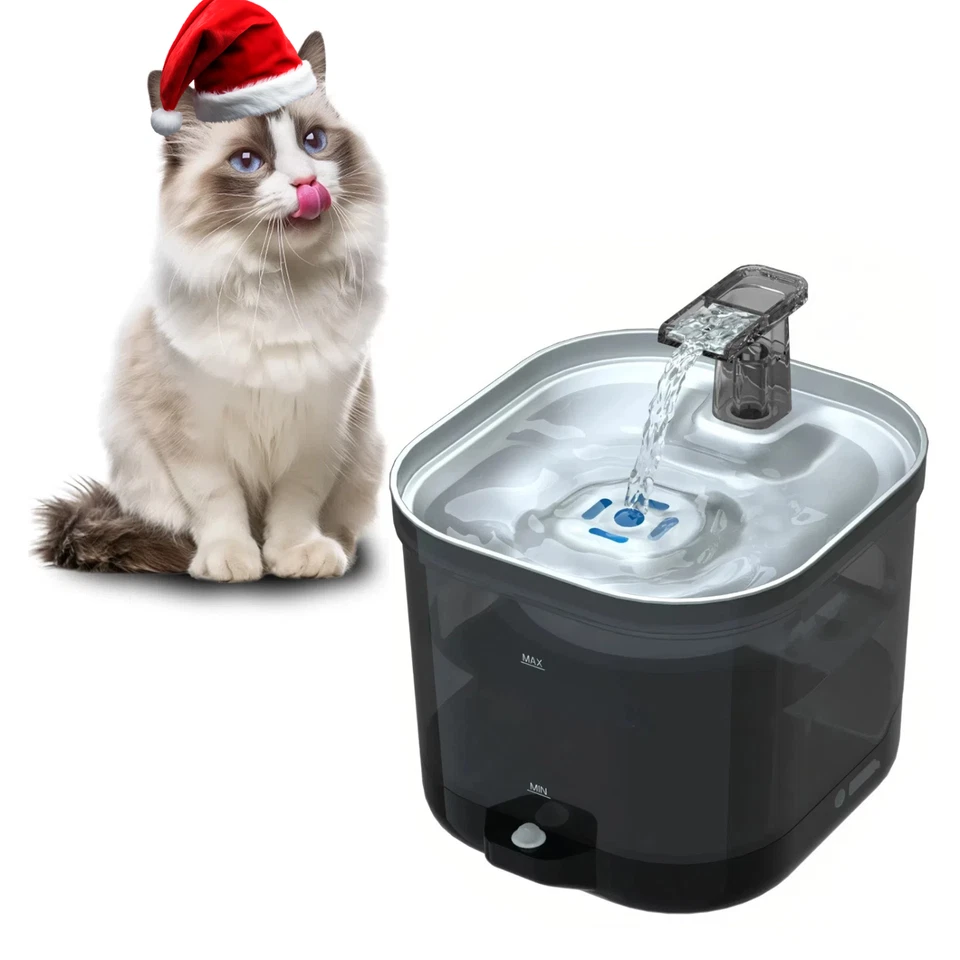 Cordless Cat Water Fountain, Automatic Stainless Steel Pet Fountain for Drinking - Image 1 of 4