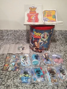 *Lot* Toy Story Complete Set of 8 1995-6 Burger King Toys + Bags & Bonus Vtg Tin - Picture 1 of 9