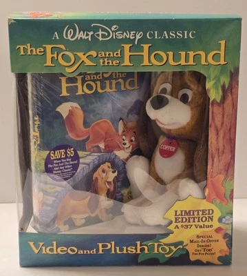 Disney The Fox And The Hound VHS Video And Plush Toy Boxset Vintage Unopened - Image 1 of 4