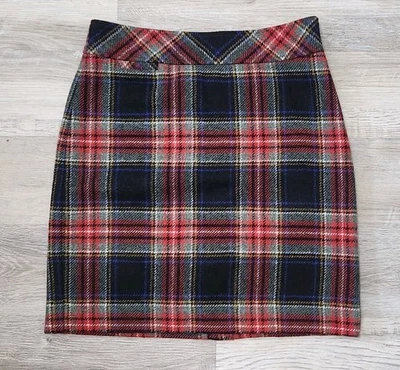 Falda a Cuadros Ll Bean Mezcla de Lana 8 Pequeña Mini Forrada Invierno Tartán Foto 1 de 4