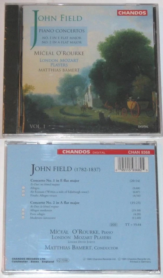 John FIELD: Piano Concertos #1 & 2 - Miceal O'Rourke / Matthias Bamert - CHANDOS - Image 1 of 1