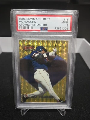 Bowman's Best 1996 refractor atómico Mo Vaughn - PSA 9 Foto 1 de 2