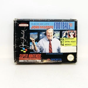 John Madden Football '93 (Boxed) - SNES - Free Shipping Included! - Picture 1 of 9