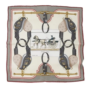 HERMES Carre Gavroche カリック・ア・ポンプ Size 45 Silk100% Verg... - Picture 1 of 7