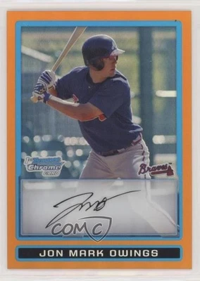 2009 Bowman Chrome Prospects Orange Refractor /25 Jon Owings Mark #BCP47 - Image 1 of 2
