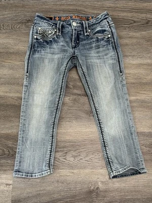 JEANS MUJER ROCK REVIVAL TALLA 24 ALOST CAPRI PUNTO GRUESO GRAN CALIDAD Foto 1 de 4