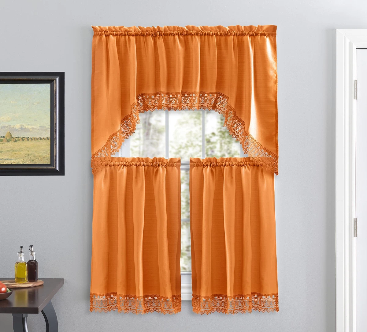 Paquete De 2 Cortinas De Lino De Algodón Con Filtro De Luz Bordado, Para Ventanas De Dormitorio, A Rayas, 55 X 96 Pulgadas (azul, 70 X 55 Pulgadas