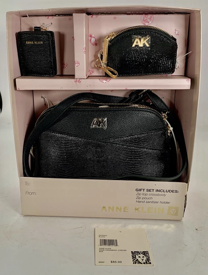 Anne Klein Juego de Regalo de Tres Piezas Bandolera Bolso Monedero y Más Nuevo Foto 1 de 4