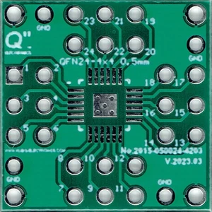 QFN24-4x4, HWQFN24-4x4, TQFN24-4x4, UFQFN24-4x4 0.50mm(0.02") to 4 x IDC2x3 [CA] - Picture 1 of 2