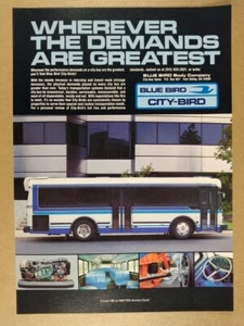 Blue Bird City-Bird Bus 1984 anuncio impreso vintage - Imagen 1 de 1