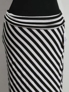 Joey B Benbasset Damenrock schwarz weiß gestreift Größe L Large - Bild 1 von 5