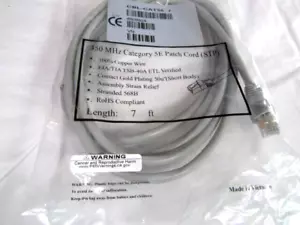 Cable de conexión blindado Crestron CAT5e RJ45 gris 7 pies | CBL-CAT5E-7. - Imagen 1 de 2
