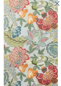 Brunschwig & Fils Karabali Aqua Wallpaper Sold By The Double Roll NEW $672 MSRP - Picture 1 of 10