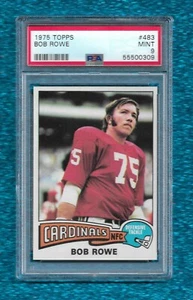 1975 TOPPS #483 BOB ROWE PSA 9 MINT POP 18 ONLY 3 HIGHER ST. LOUIS CARDINALS - Picture 1 of 1