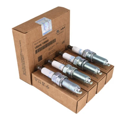 4Pc Iridium Spark Plugs 18846-10060 For Hyundai Accent Veloster KIA SILZKR6B10E Foto 1 de 4