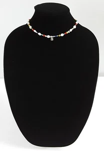 New, FRASIER STERLING Lucky You Multicolor Glass Initial “S” Necklace - Picture 1 of 11