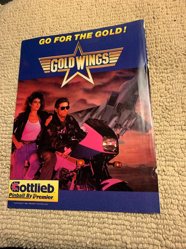 Original 1986 11- 8.5'' Gold Wings Gottlieb Pinball arcade game AD FLYER - Image 1 of 1
