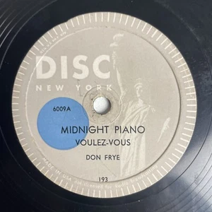 10" 78 RPM-Cliff Jackson-Midnight Piano-Tea for Two/Don Frye-Voulez-Vous/6009 - Picture 1 of 4