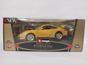 BURAGO PORSCHE GT3 STRASSE 1:18 Scale Diecast Model sports car Yellow - Picture 1 of 4