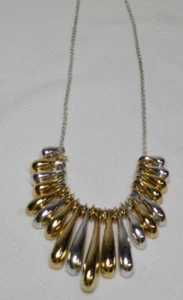 ROBERT LEE MORRIS RLM STUDIO STERLING SILVER & BRASS RAINDROP TEARDROP NECKLACE - Picture 1 of 18