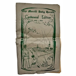 Centennial Edition Merrill Daily Herald 1847 1947 History Newspaper Ads Crafts - Picture 1 of 4
