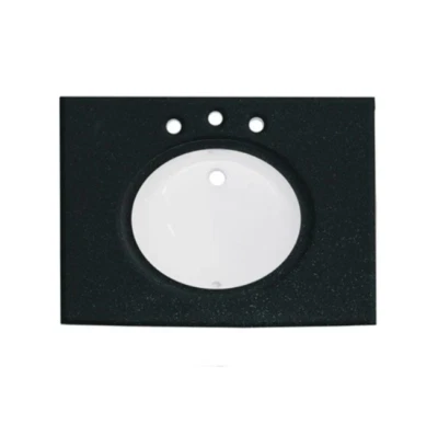 Fairmont 31 x 22-1/2 x 3/4" negro granito absoluto tocador superior - T-3122BA Foto 1 de 3