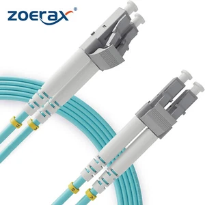 ZoeRax OM3 Fiber Optic Patch Cable LC UPC to LC UPC Duplex 3.0mm LSZH ( 5-30m ) - Afbeelding 1 van 6