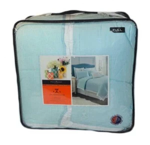JILL ROSENWALD Sugarhouse Blue White 4PC FULL COMFORTER SET NEW Reversible - Picture 1 of 6