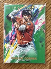 2020 Topps Inception Carlos Correa Green Parallel Astros Twins