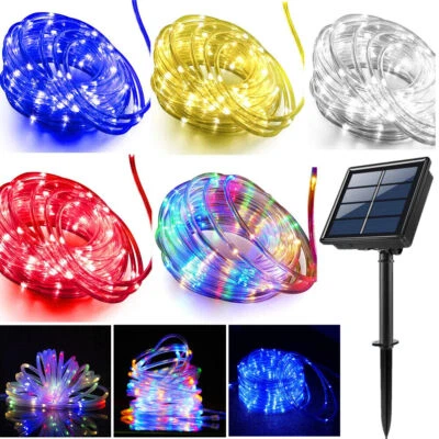 39FT Solar Rope Lights Outdoor Waterproof LED PVC Tube Fairy String Light Garden - Image 1 of 4