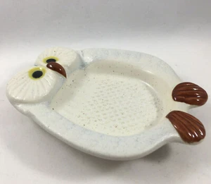 Japanese Ceramic Grey Owl Ginger Garlic Cheese Radish Grater #190-245 JAPAN MADE - Picture 1 of 3