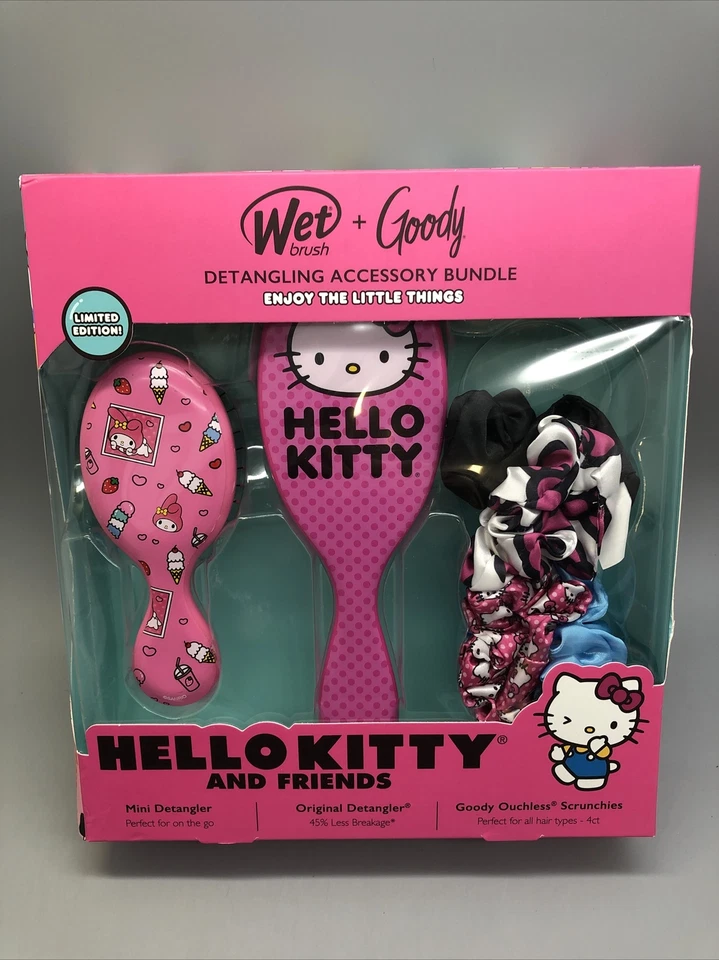 Wet Brush Goody Hello Kitty Limited Edition Girls Detangling Hair Accessory Set