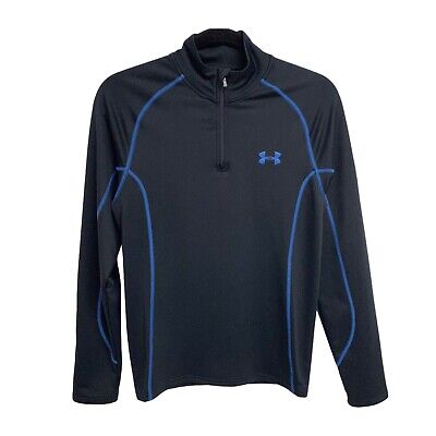 Under Armour Women's  1/4 Zip Sweatshirt Cold Gear Fitted Black Size Small • 15.10€