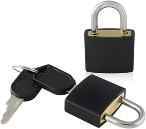 Small Durable ABS Cover Brass Body Individually Keyed Padlock 8pc Hunter GNBB - Picture 1 of 5