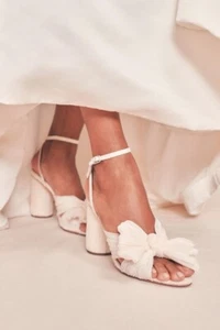 Anthropologie Loeffler Randall Camellia Heels Size 8 - Picture 1 of 7