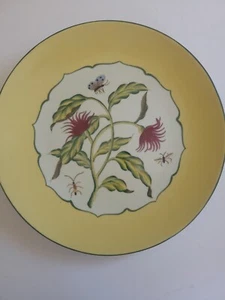 Andrea By Sadek Decorative 10.5" Jay Willfred Yellow Floral Plate - Picture 1 of 4