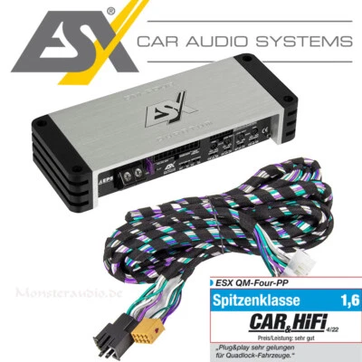 ESX QM-FOUR PP plug&play digitaler Verstärker 4-Kanal Auto Endstufe Quantum - Bild 1 von 4
