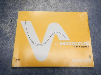 LISTA DE REPUESTOS HONDA CB125 S3 106 PÁGINAS IMPRESAS 1976 CB125S3 CB 125 125S3 76 Foto 1 de 4