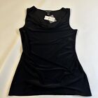 Nwt White House Black Market Cowl Neck Sleeveless Top With Logoed Back Snaps