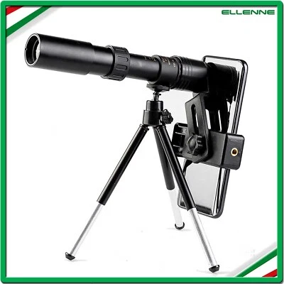 ✅ TELESCOPIO 300X 40MM HD CON TREPPIEDI PER FOTO SMARTPHONE ZOOM CANNOCCHIALE ✅ - Immagine 1 di 4